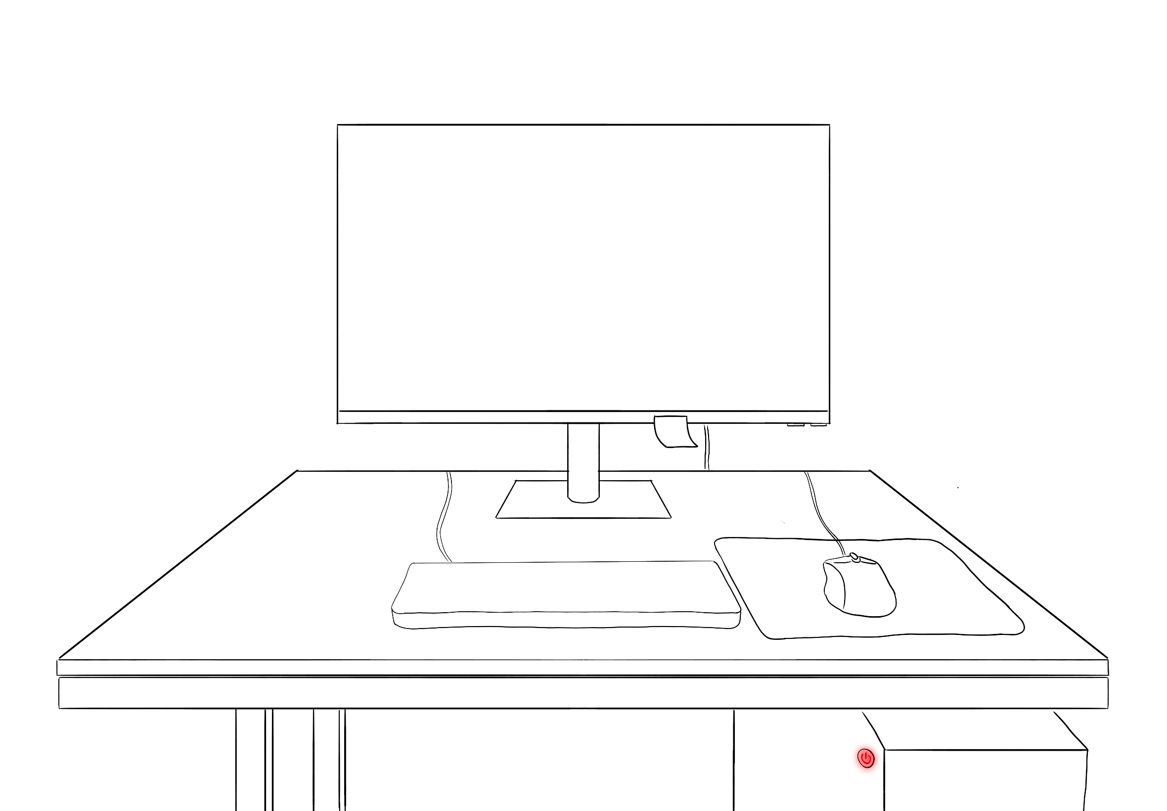 computer setup on